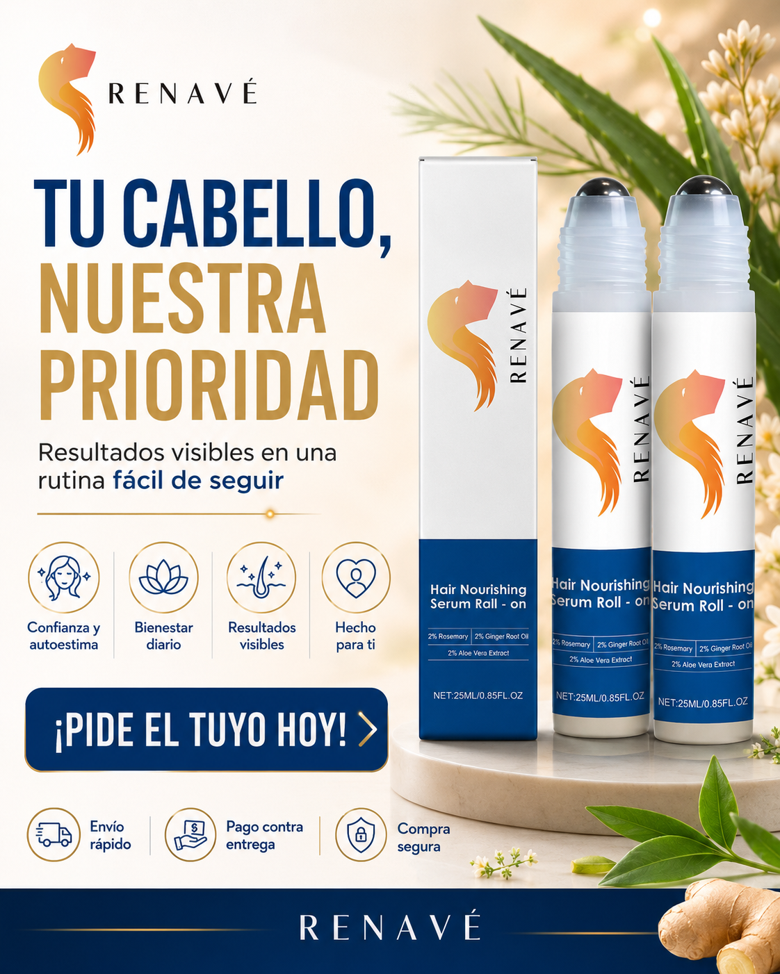 Combo Renave Tratamiento Capilar Intensivo 2x1 | Hidratación y Reparación Profunda